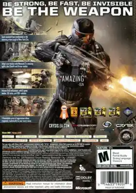 Crysis 2 (USA) box cover back